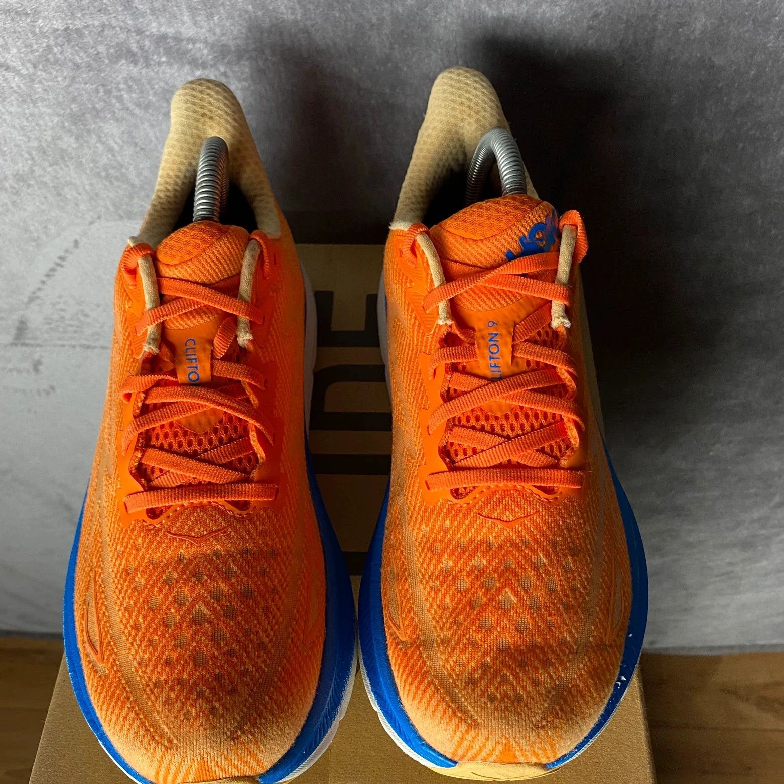 Hoka Hoka One One Clifton 9 orange running shoes Size US 9 / EU 42 - 7 Thumbnail