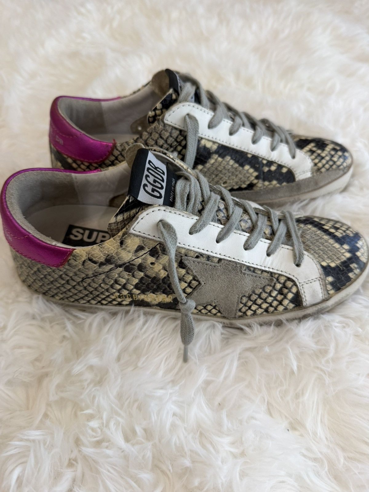 Golden Goose Golden Goose Superstar "Natural Snake Print" Size US 5 / IT 35 - 1 Thumbnail