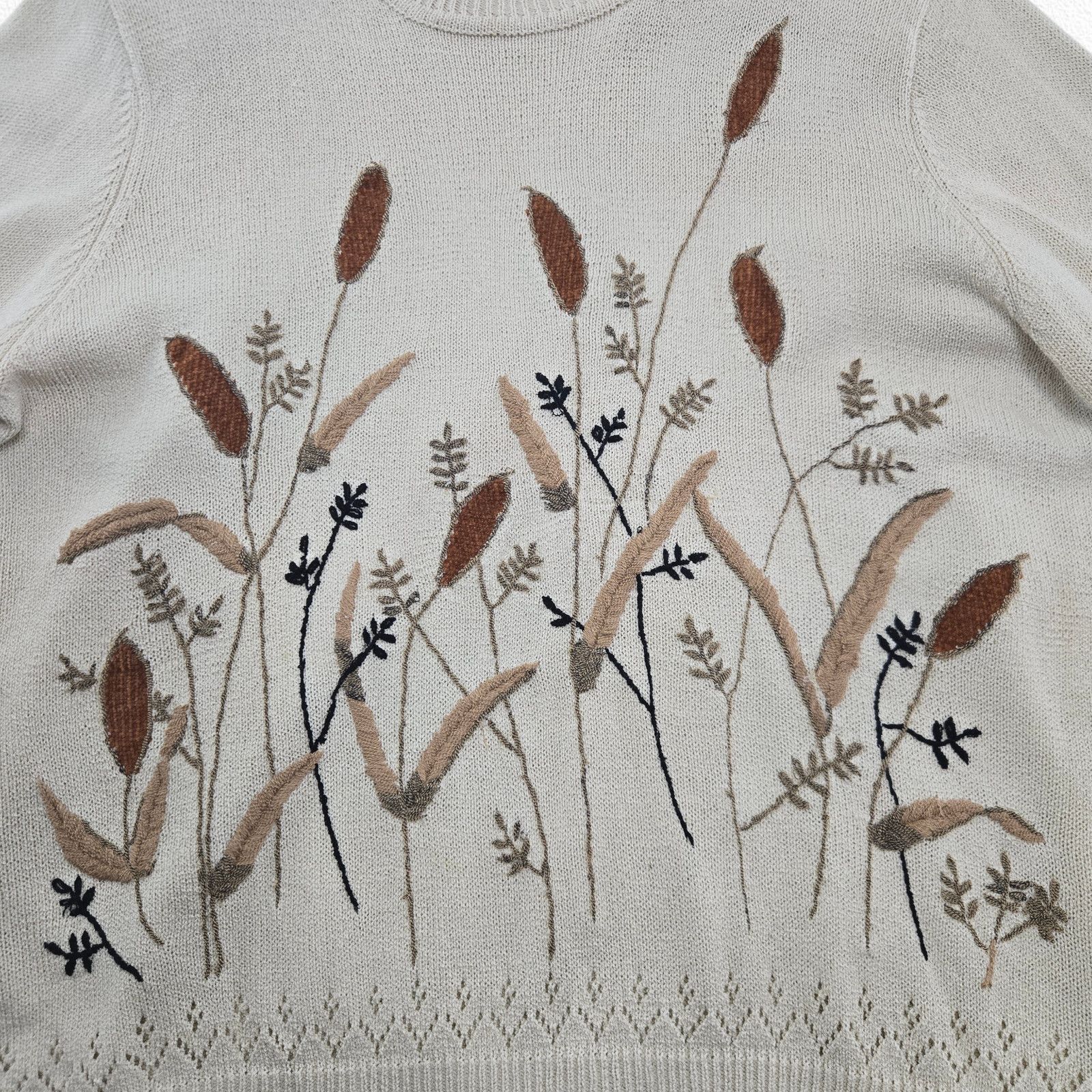 Vintage Vintage Alfred Dunner Nature Motif Knit Sweater Size Medium Size M / US 6-8 / IT 42-44 - 4 Thumbnail