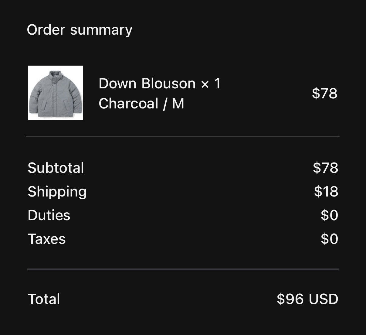 thisisneverthat Mens Charcoal Jacket Blouson Size US M / EU 48-50 / 2 - 5 Thumbnail