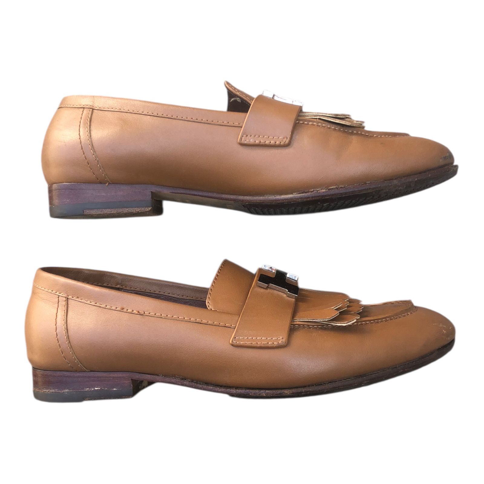 Hermes 🔥HERMES Goatskin Womens Royal Loafers 36 Naturel Size US 6 / IT 36 - 4 Thumbnail