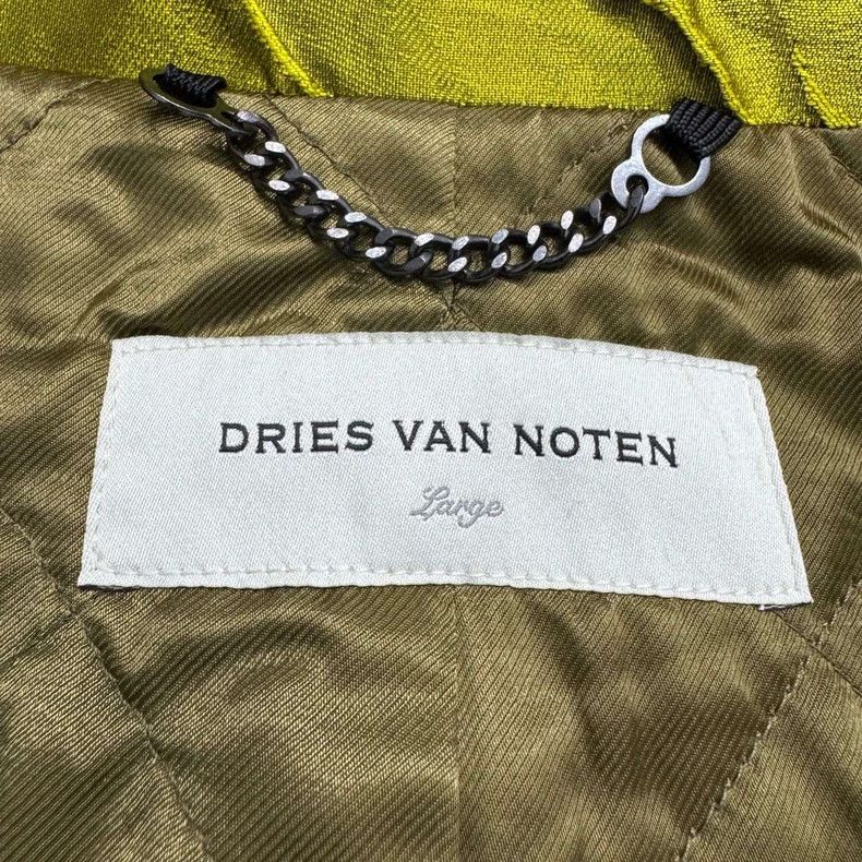 Dries Van Noten DRIES VAN NOTEN Yellow pleated lapel long coat Size L / US 10 / IT 46 - 3 Thumbnail