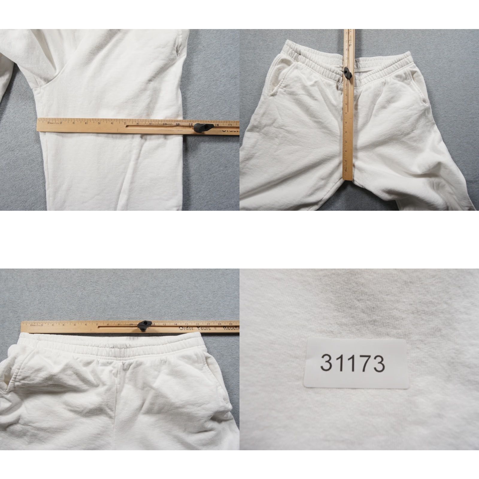 Sporty & Rich Sporty & Rich Pants Womens M White Sweatpants Fleece Lounge Comfort Regular Inseam 29 in Casual Travel READ* Mens Womens Boys Girls Size 32" / US 10 / IT 46 - 8 Thumbnail