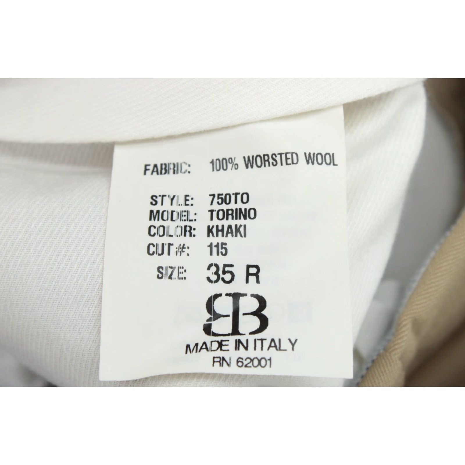Vintage JB Britches Dress Pants Beige 100% Wool Pleated Trousers 35X31 Men’s Regular Inseam 31" Straight Leg Preppy Dress Pants Mens Size US 35 - 7 Thumbnail