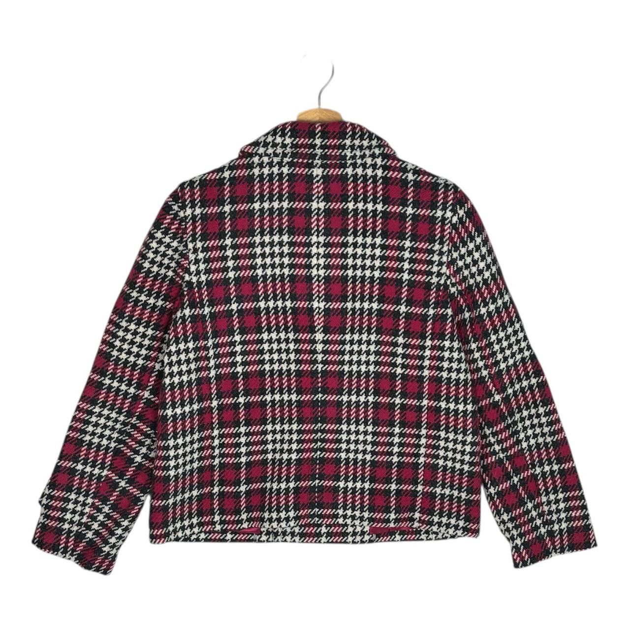 Mackintosh Mackintosh Plaid Burgundy Tweed Double Breasted Jacket Size S / US 4 / IT 40 - 2 Thumbnail