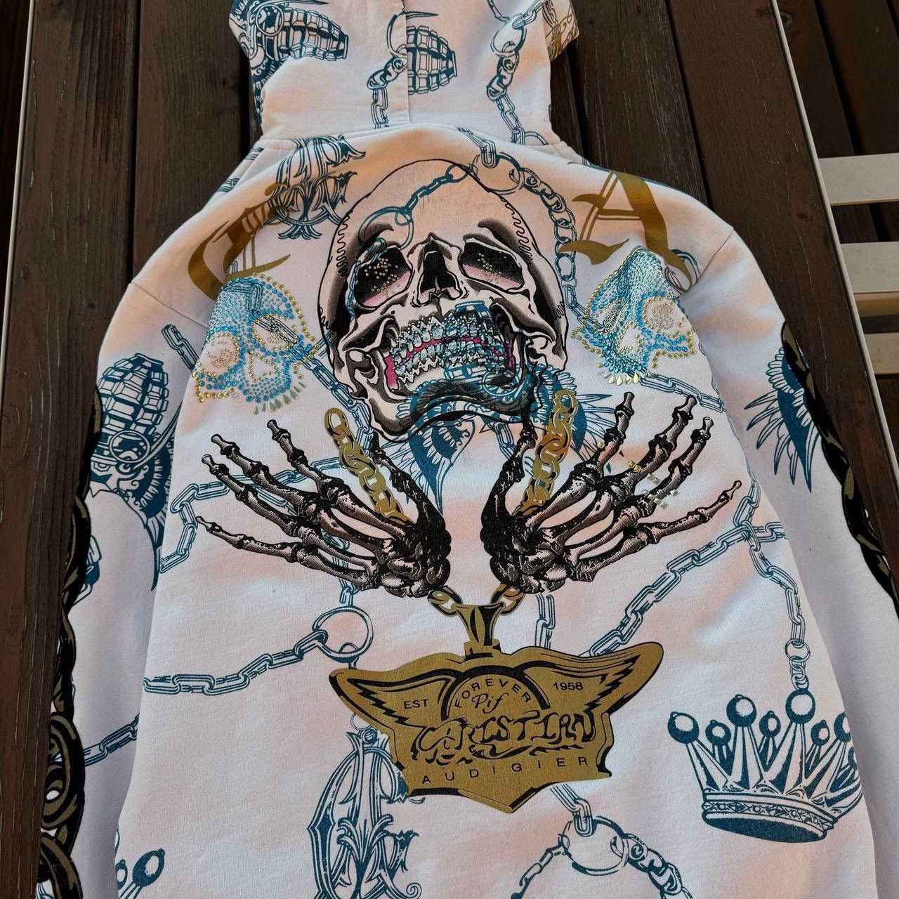 Christian Audigier × Ed Hardy Christian Audigier Ed Hardy Zip-Up Hoodie Size US M / EU 48-50 / 2 - 12 Thumbnail