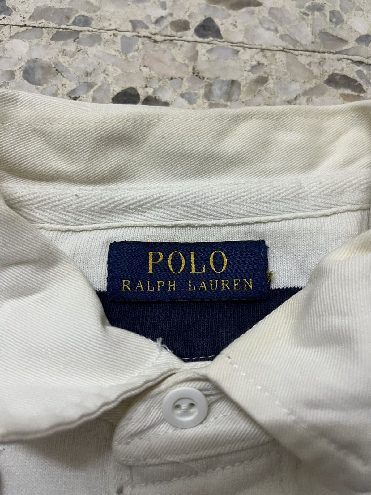 Polo Ralph Lauren Polo Ralph Lauren Striped Rugby Shirt Long Sleeve Navy White Size US M / EU 48-50 / 2 - 7 Thumbnail