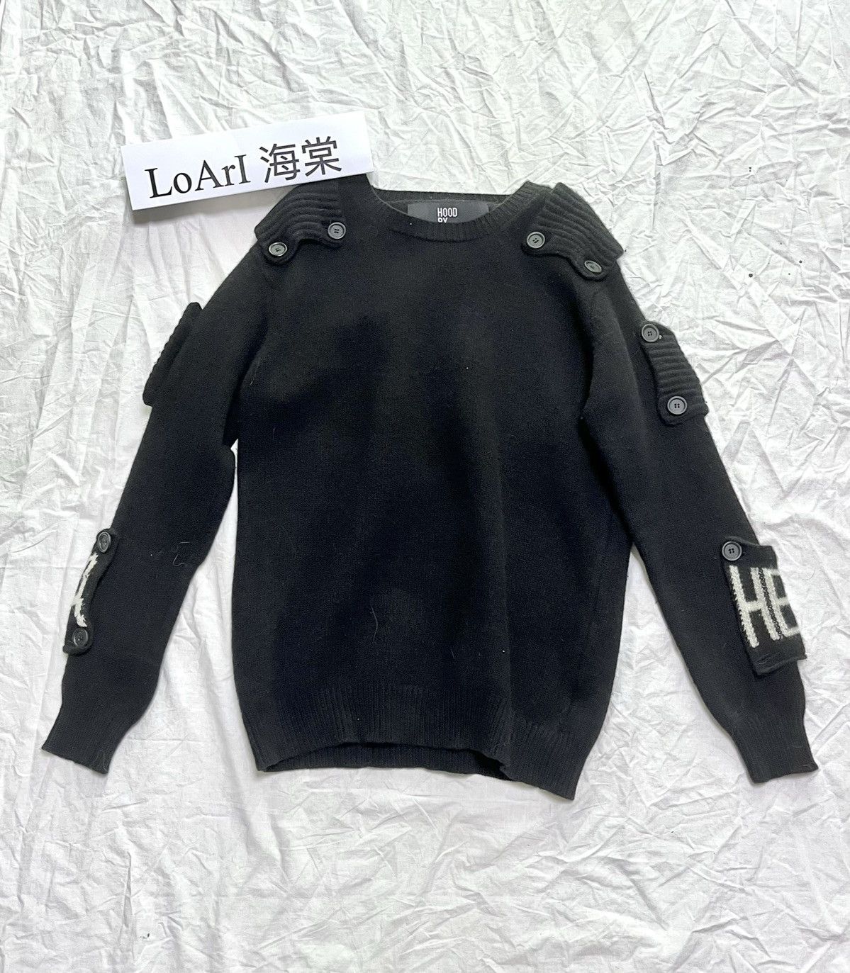 image of Hood By Air HBA Amour Sweater in Black, Men's (Size Large)
