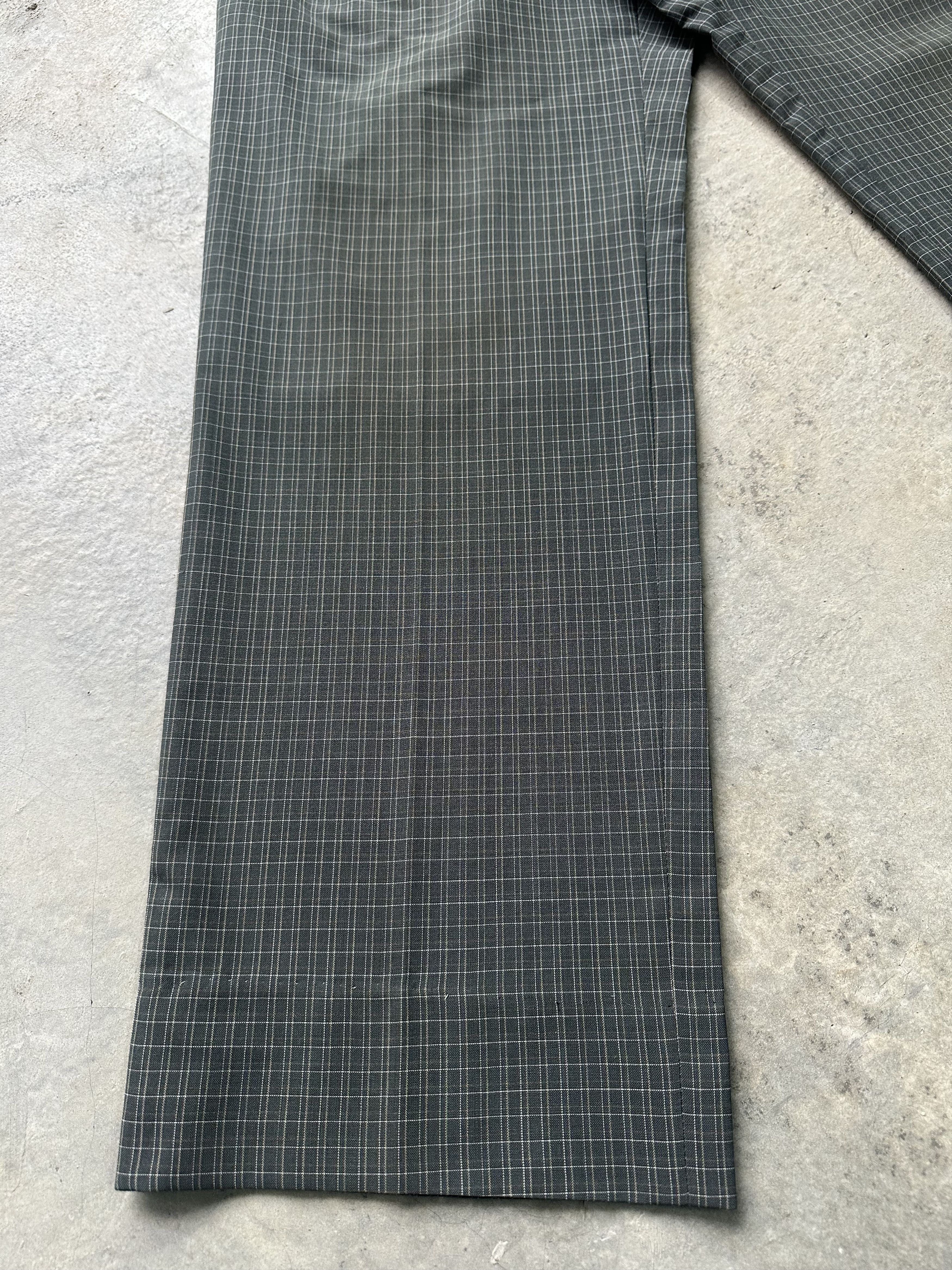 Yves Saint Laurent YvesSaintLaurent Pour Homme Green Tartan Plaid Trouser Pants Size US 28 / EU 44 - 5 Thumbnail