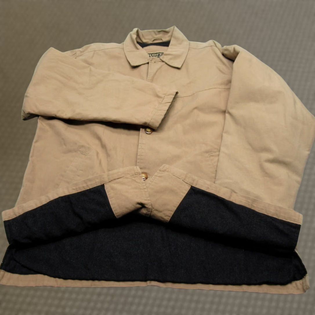 Roper Roper Range Gear Jacket Mens Large Brown Canvas Wool Blend VTG Lined Pockets Button Cotton Mid-Length Casual Workwear Travel Size US L / EU 52-54 / 3 - 1 Thumbnail