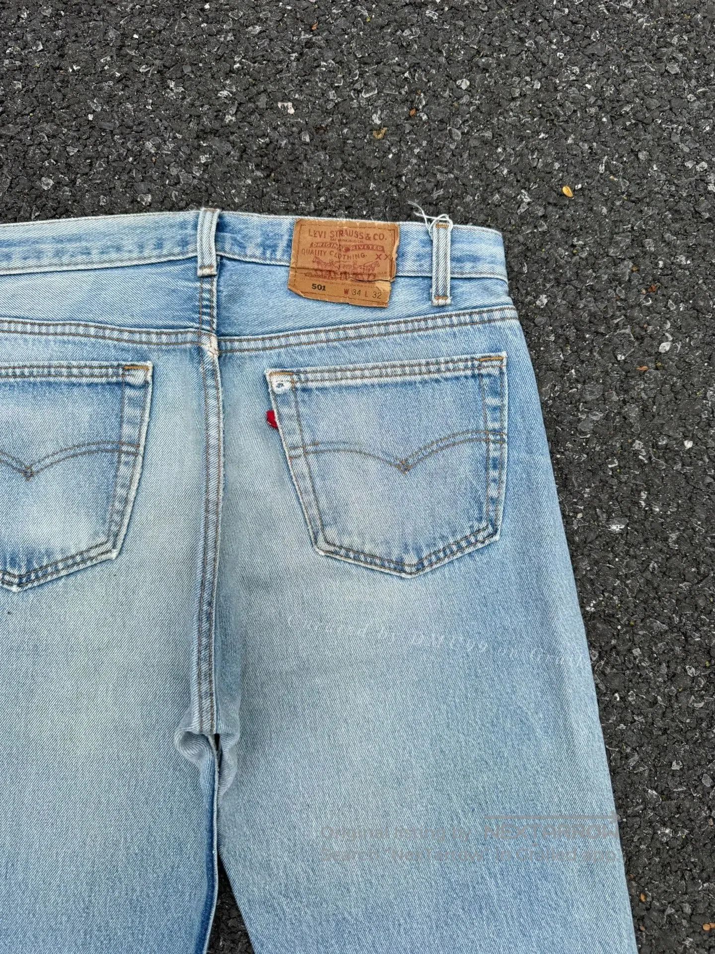 Vintage Vintage Levi's 501 90s Washed Blue Jeans. Size US 34 / EU 50 - 6 Thumbnail