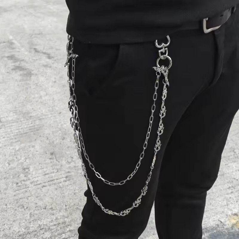Other Flame Wing Punk Hip Hop Waist Pant Chain Size ONE SIZE - 3 Thumbnail