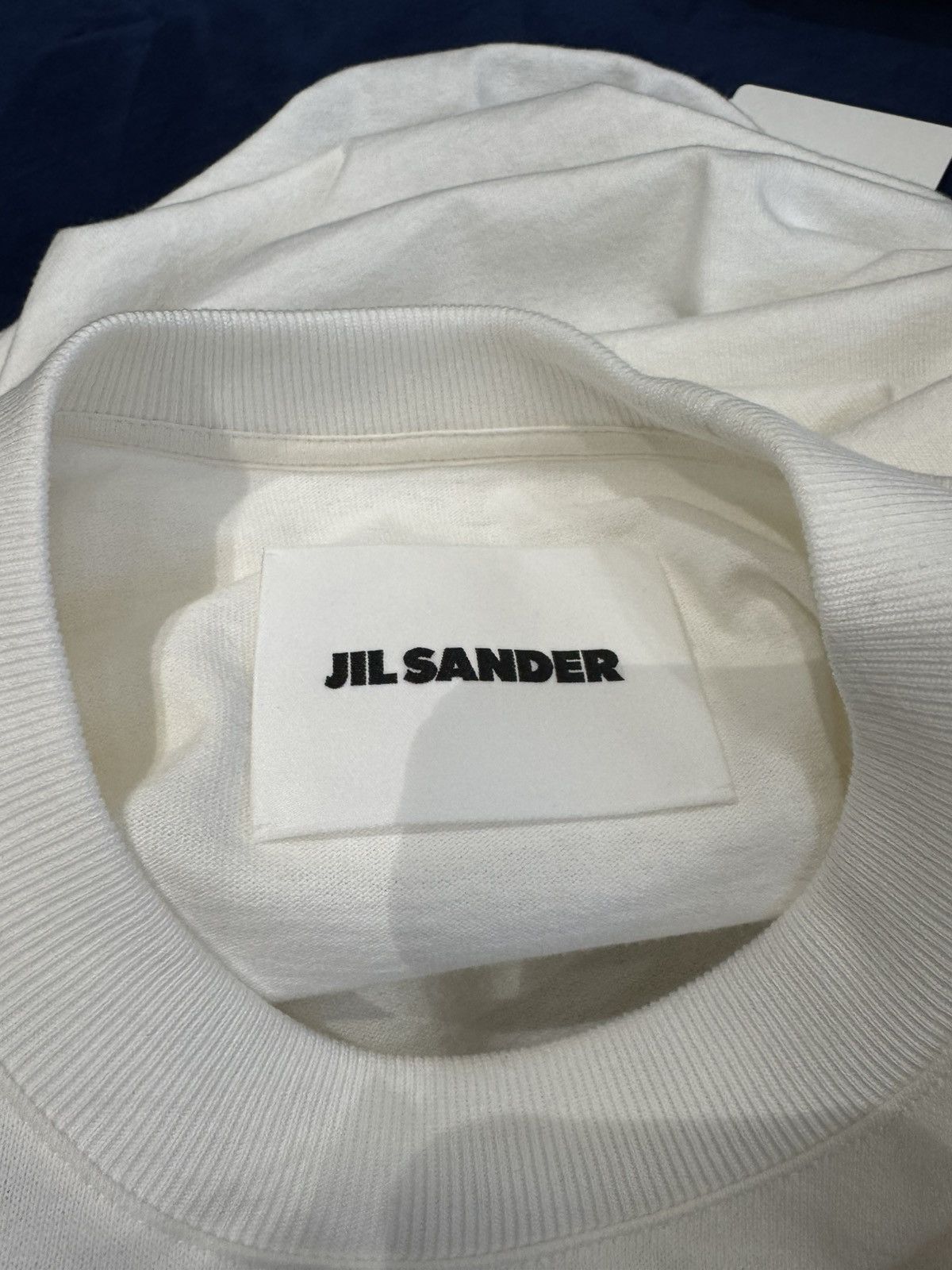 Jil Sander NWT Contrast Logo Oversized Crew Neck T-Shirt - WHITE, XS Size US XS / EU 42 / 0 - 3 Thumbnail