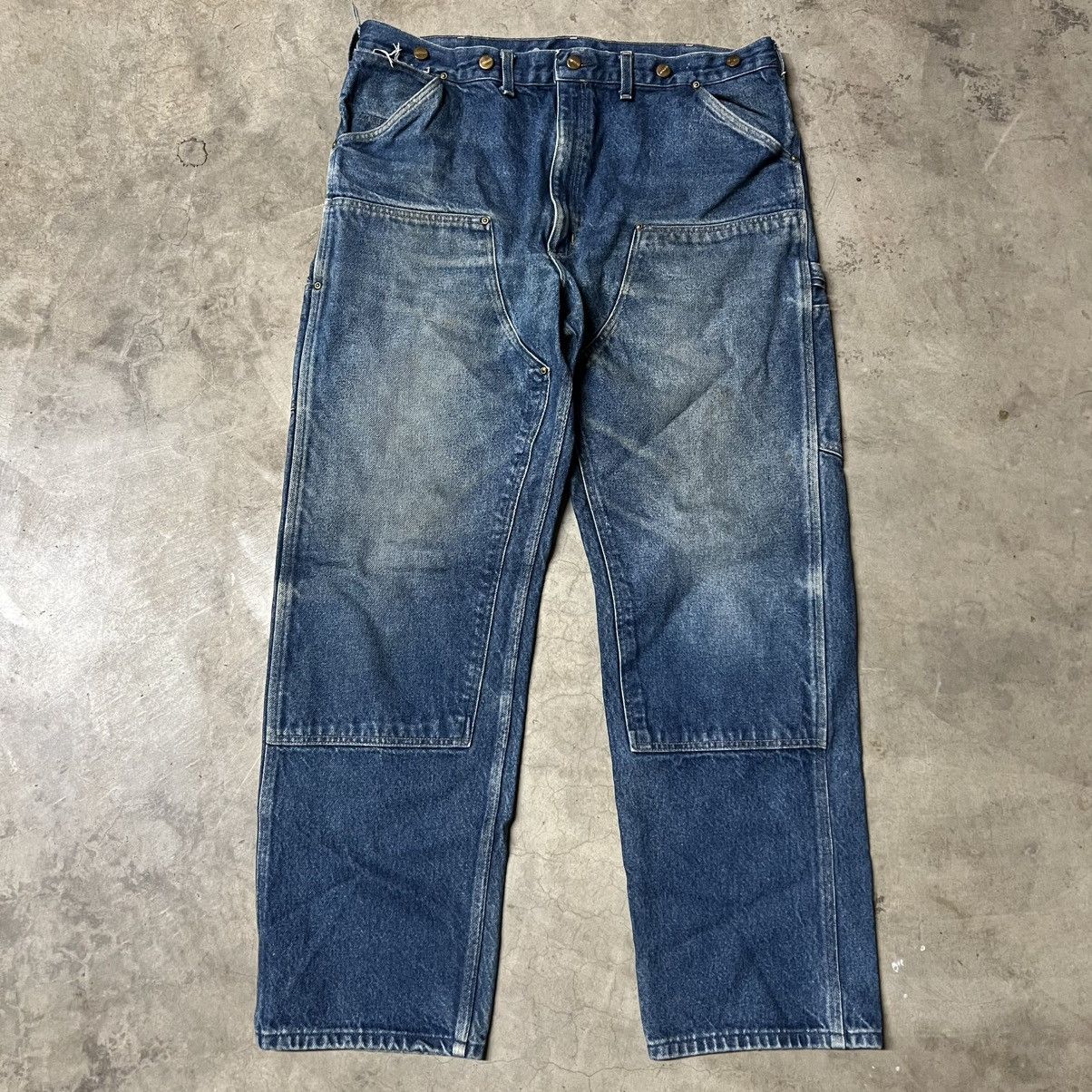 Carhartt × Vintage Vintage 2000’s Carhartt 🇺🇸 Denim Double-Knee Carpenter Pants Size US 38 / EU 54 - 2 Thumbnail