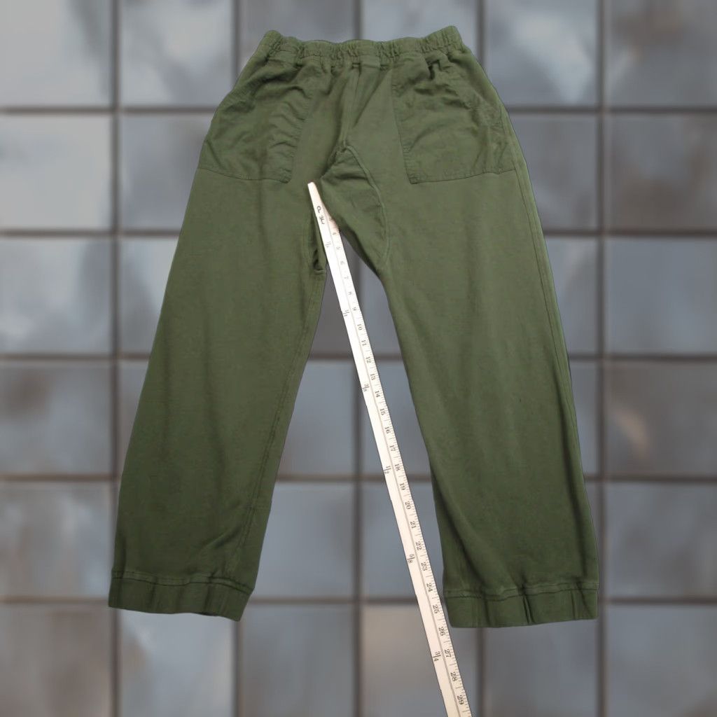 Vintage The Well Kept Society Pants Mens Medium Green Cotton Patch Pocket Relaxed Fit Casual Trousers Size US 31 - 1 Thumbnail