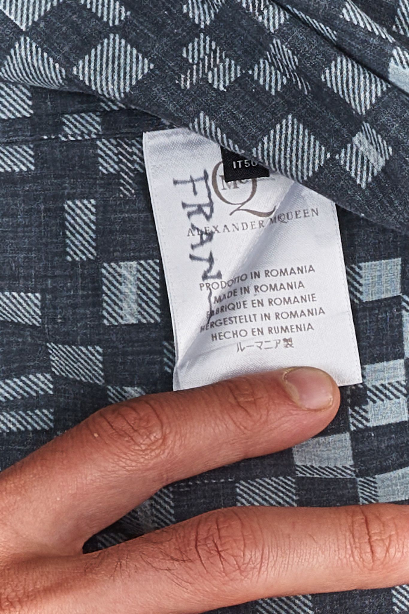 Alexander McQueen Alexander McQueen Geometric Grid Design BUTTON DOWN Size US M / EU 48-50 / 2 - 4 Thumbnail
