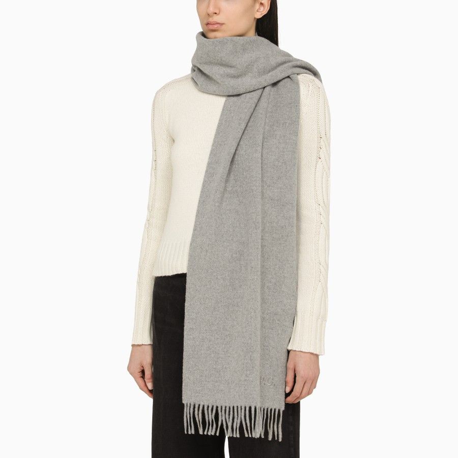A.P.C. o1d2blof0724 Size : OS / Wool Scarf in Grey Size ONE SIZE - 2 Thumbnail