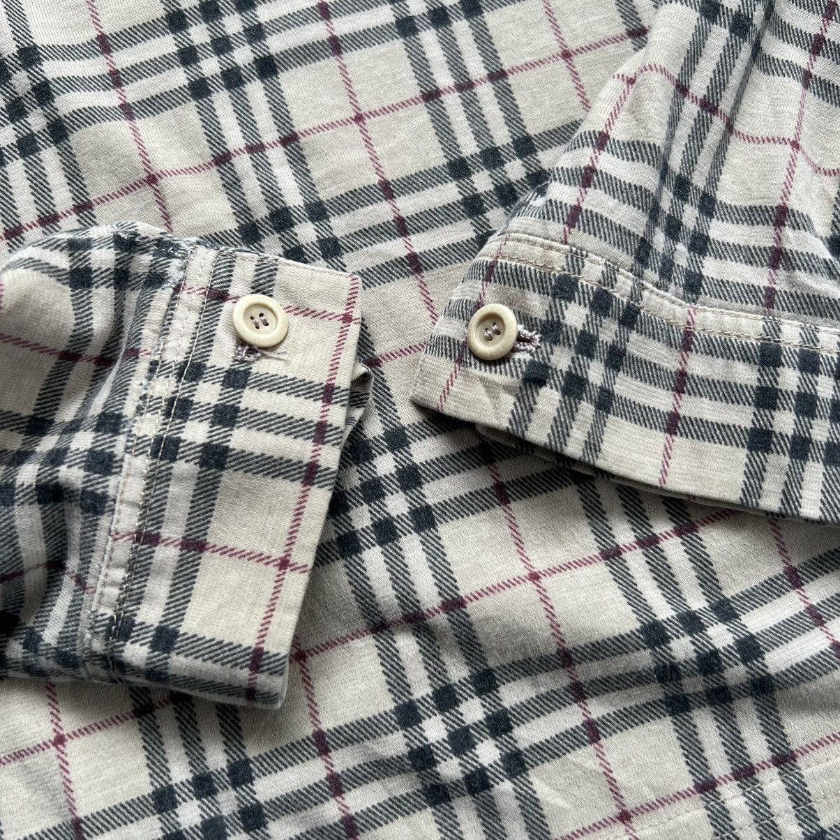 Burberry Burberry Nova Check Polo Long Sleeve Shirt Size US M / EU 48-50 / 2 - 4 Thumbnail