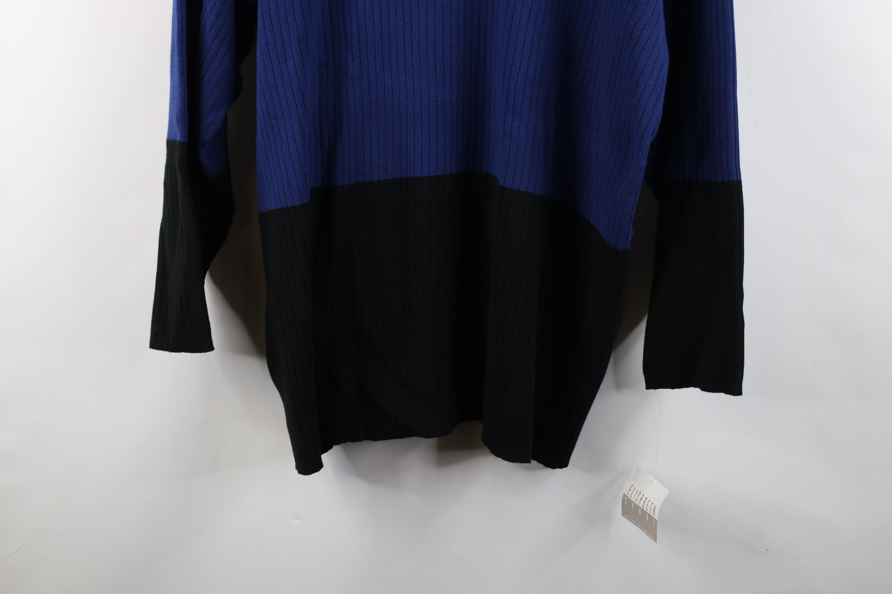 Vintage Deadstock Vintage 90s Streetwear Block Ribbed Knit Sweater Size 3XL / US 20-22 - 3 Thumbnail
