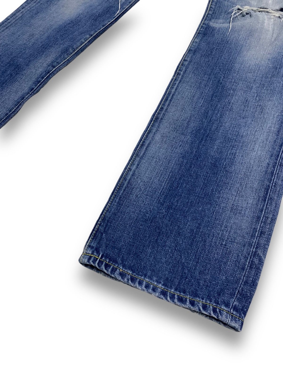 Japanese Brand Vintage Back Number Whiskers Straight Leg Distressed Jeans Size US 32 / EU 48 - 11 Thumbnail