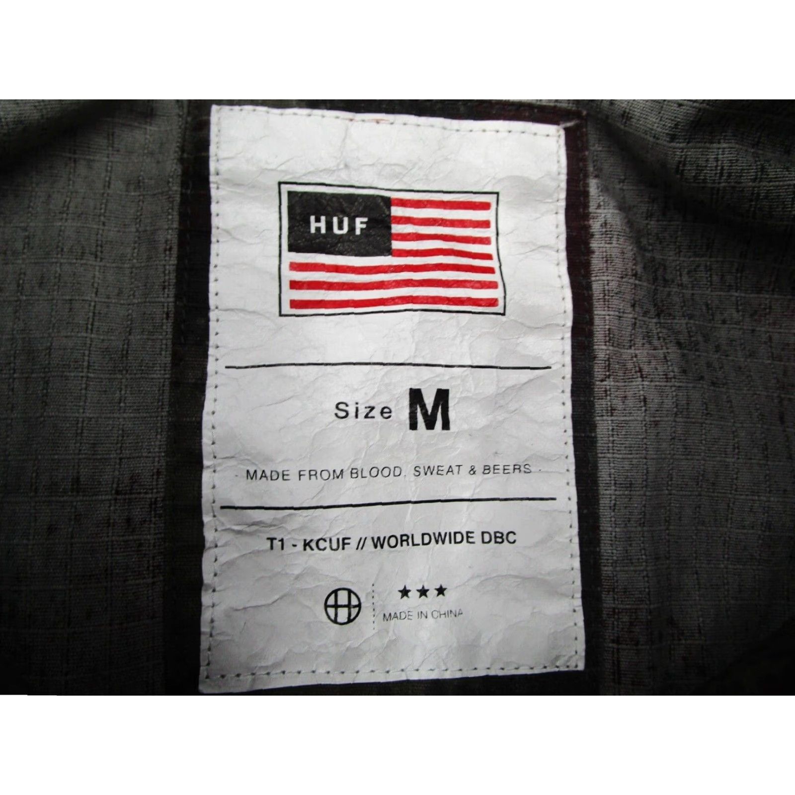 Huf HUF Shirt Mens M Green Camouflage Button-Up Woven Military Casual Workwear 100% Cotton Long Sleeve Logo Pockets Vintage No Size US M / EU 48-50 / 2 - 2 Thumbnail