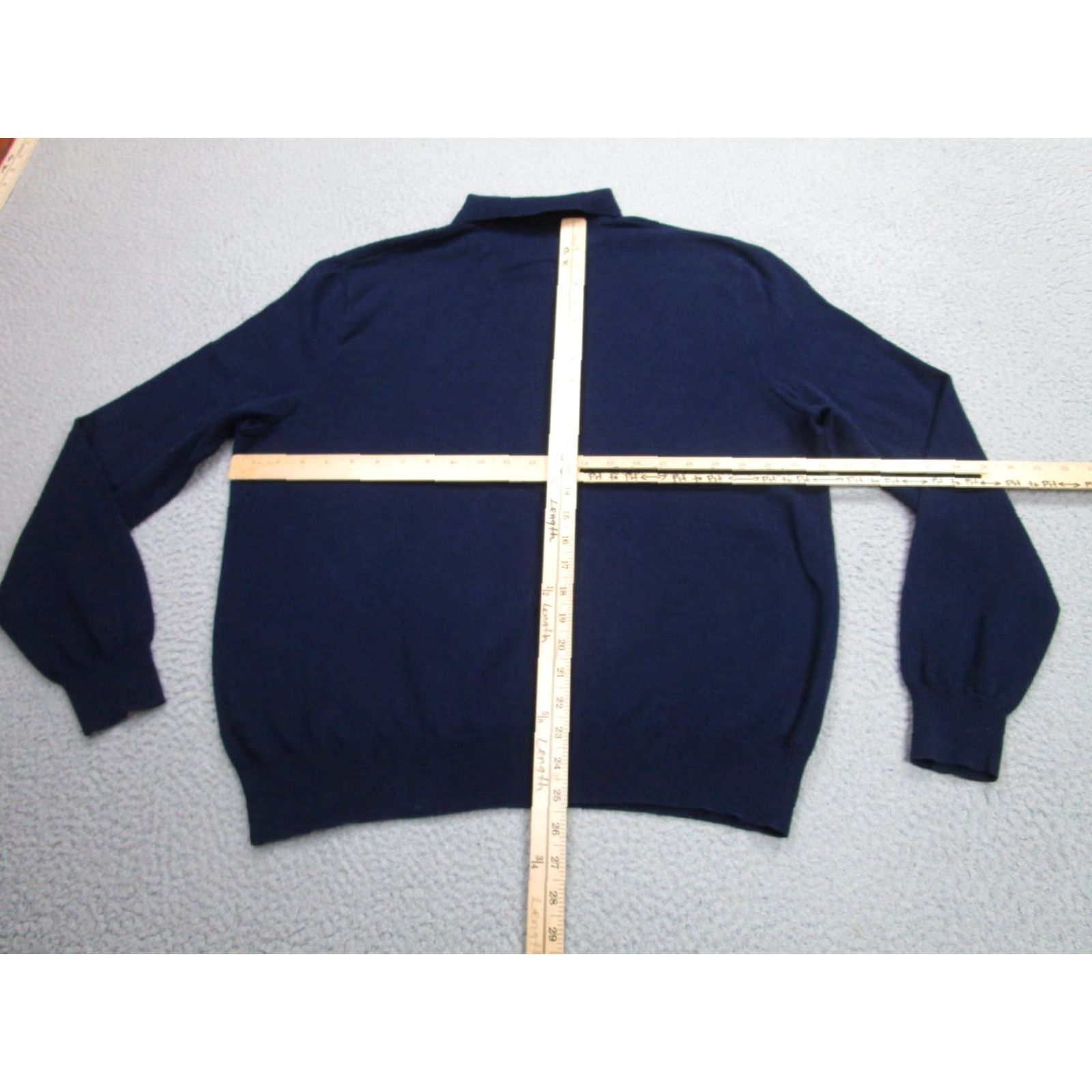 Polo Ralph Lauren Polo Ralph Lauren Polo Golf Sweater Mens L Blue Collared Knit Pullover Cashmere Blend Size US L / EU 52-54 / 3 - 6 Thumbnail