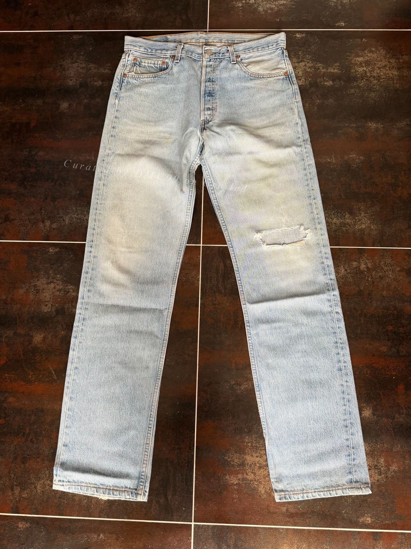 Vintage Vintage Levi's 501 Made USA Straight Jeans Size US 30 / EU 46 - 1 Thumbnail