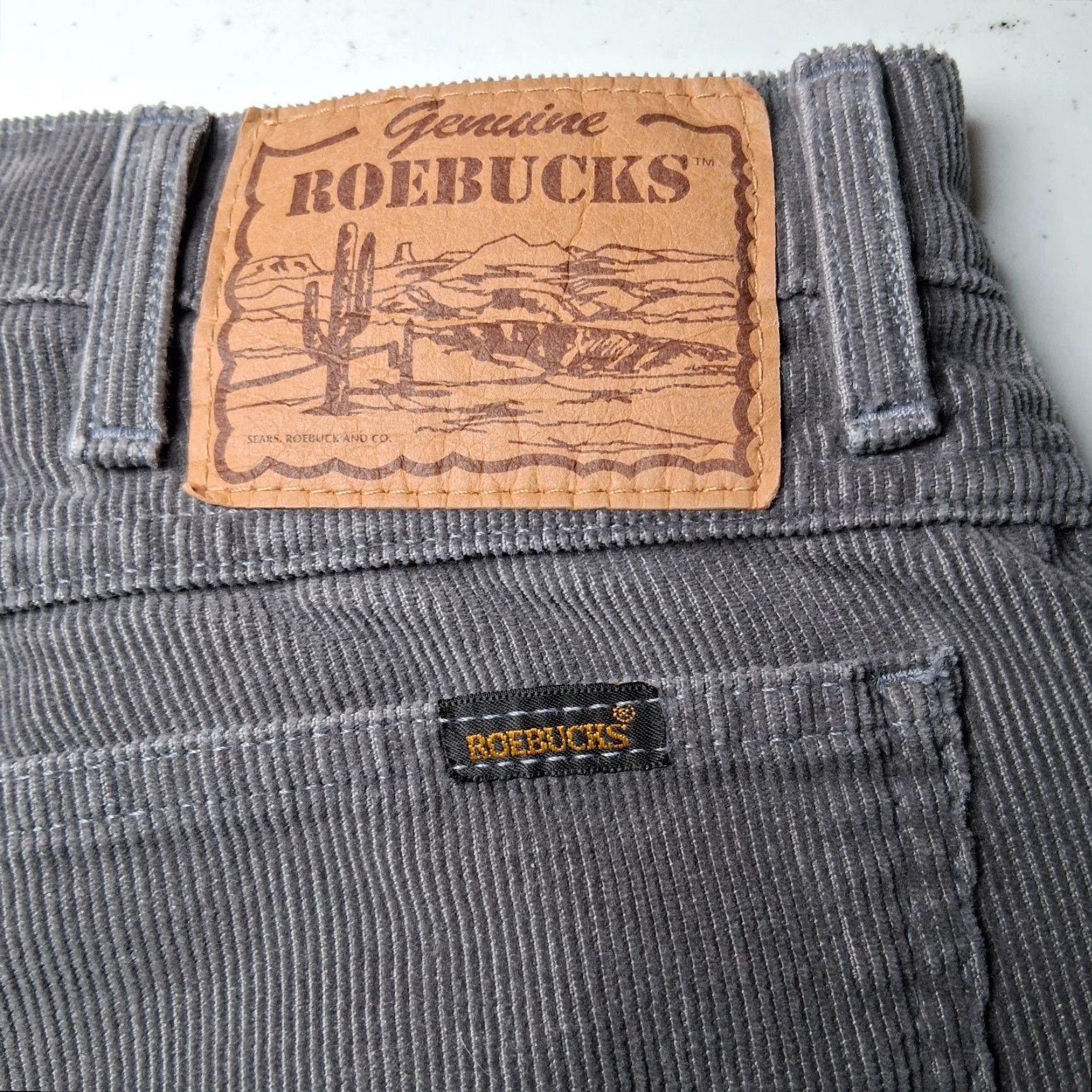 Vintage VINTAGE Roebucks Corduroys Pants Men 36x29.5 Gray Corduroys Classic 5-Pocket Roebuck & Co. Mens Regular Straight Read Size US 36 / EU 52 - 4 Thumbnail