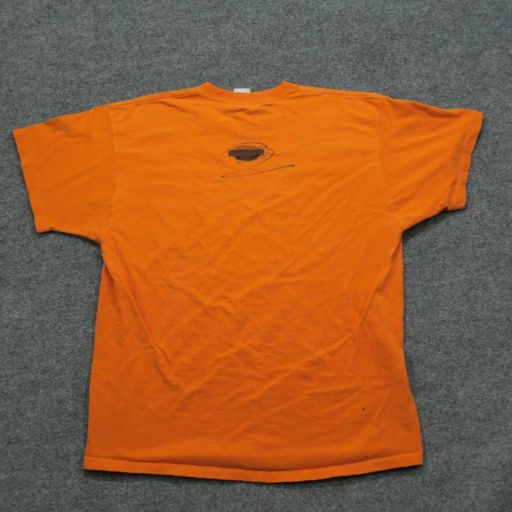 Vintage VINTAGE Halloween T Shirt Mens XL Orange Happy Script Graffiti Ameristar Y2K Size US XL / EU 56 / 4 - 6 Thumbnail