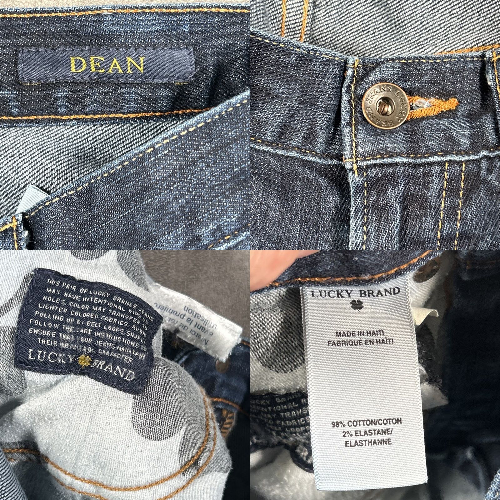 Lucky Brand Lucky Brand Jeans Dean Mens 28x30 Blue Denim 5 Pocket Straight Leg Slim Jeans Size US 28 / EU 44 - 9 Thumbnail