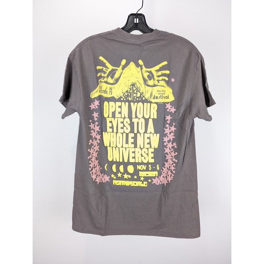 Travis Scott o1rshd1 Astrofest Open Your Eyes Tee Shirt in Grey Size US S / EU 44-46 / 1 - 12 Thumbnail