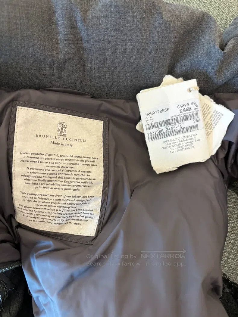 Brunello Cucinelli Brunello Cucinelli Women's Grey Fringe Puff Down Vest Size XS / US 0-2 / IT 36-38 - 5 Thumbnail