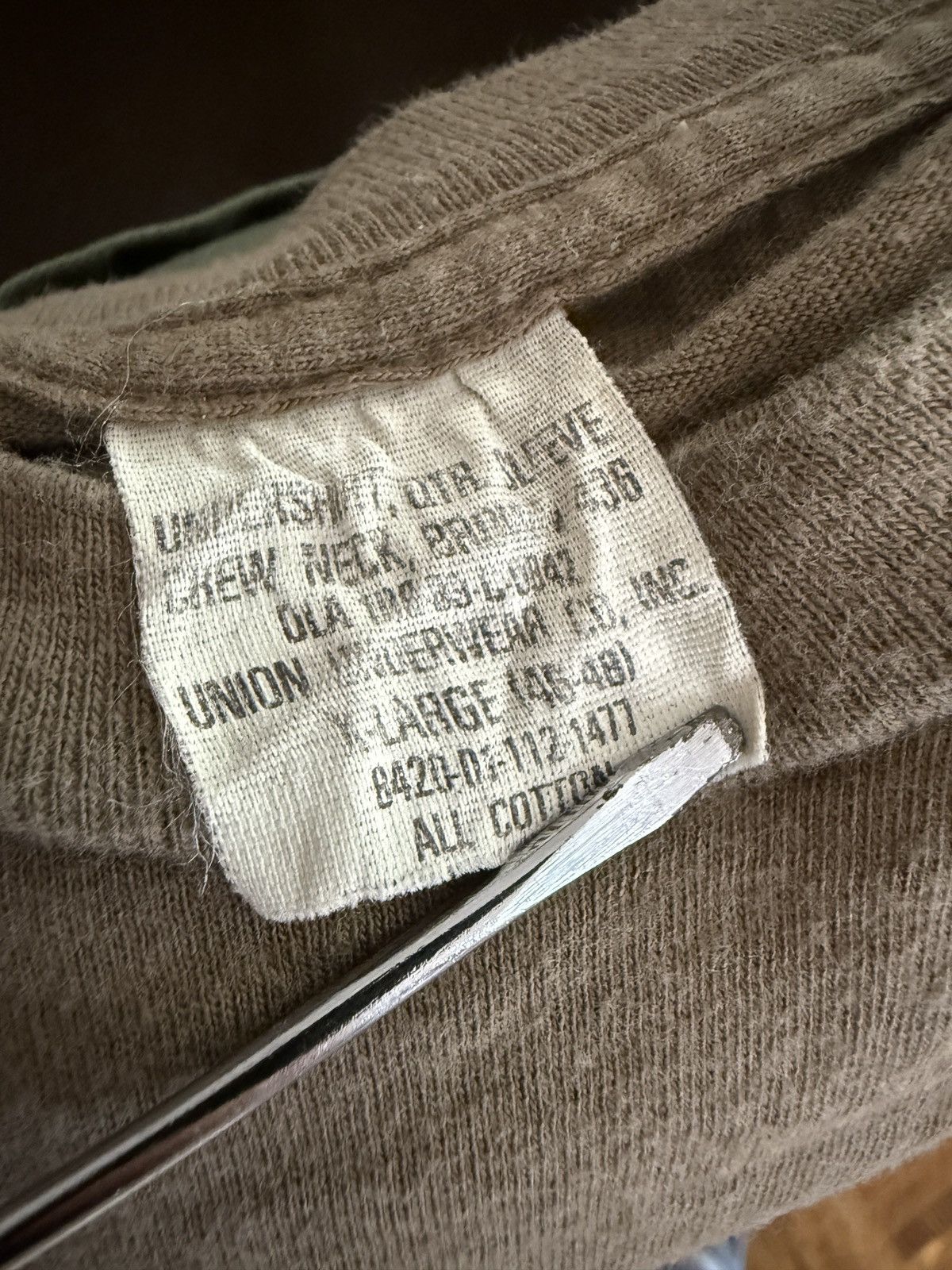 Vintage Vintage 80s US Army Military Blank Brown Tee Size US XL / EU 56 / 4 - 3 Thumbnail