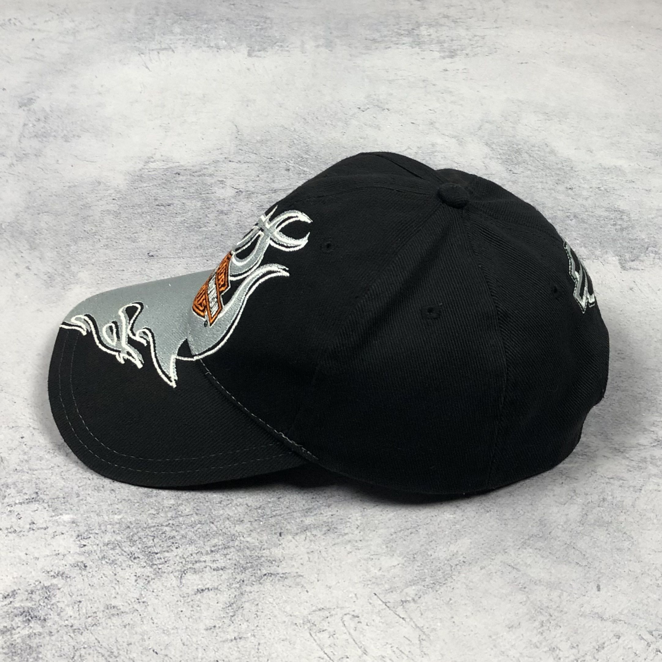Harley Davidson Y2K Vintage Harley-Davidson Flame Fire Motorcycle Cap rare Size ONE SIZE - 4 Thumbnail