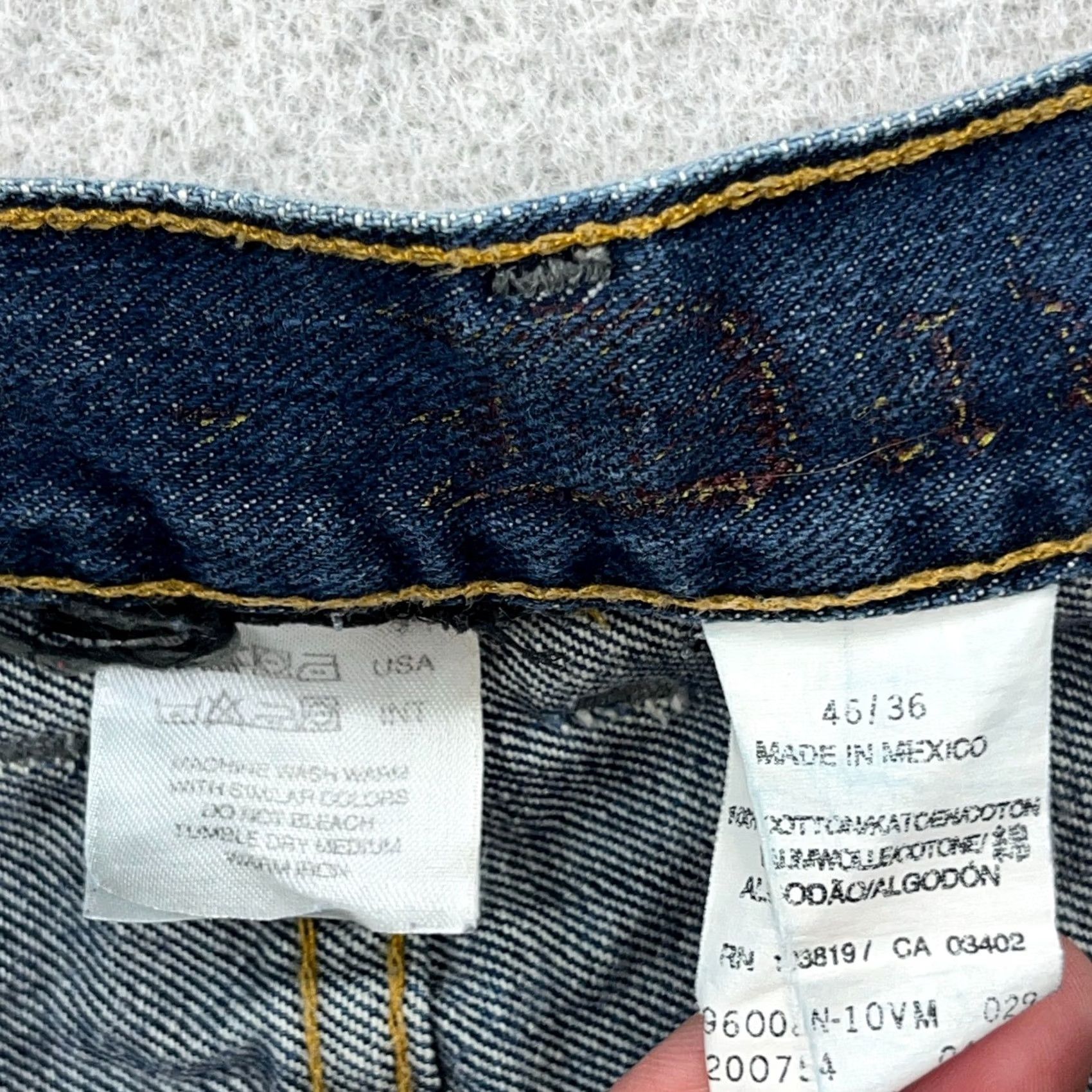 Harley Davidson Harley-Davidson Jeans Men 46x36 Slim Boot Cut Dark Wash USA Made Denim 5-Pocket Solid Blue MCM Images Size US 30 / EU 46 - 3 Thumbnail