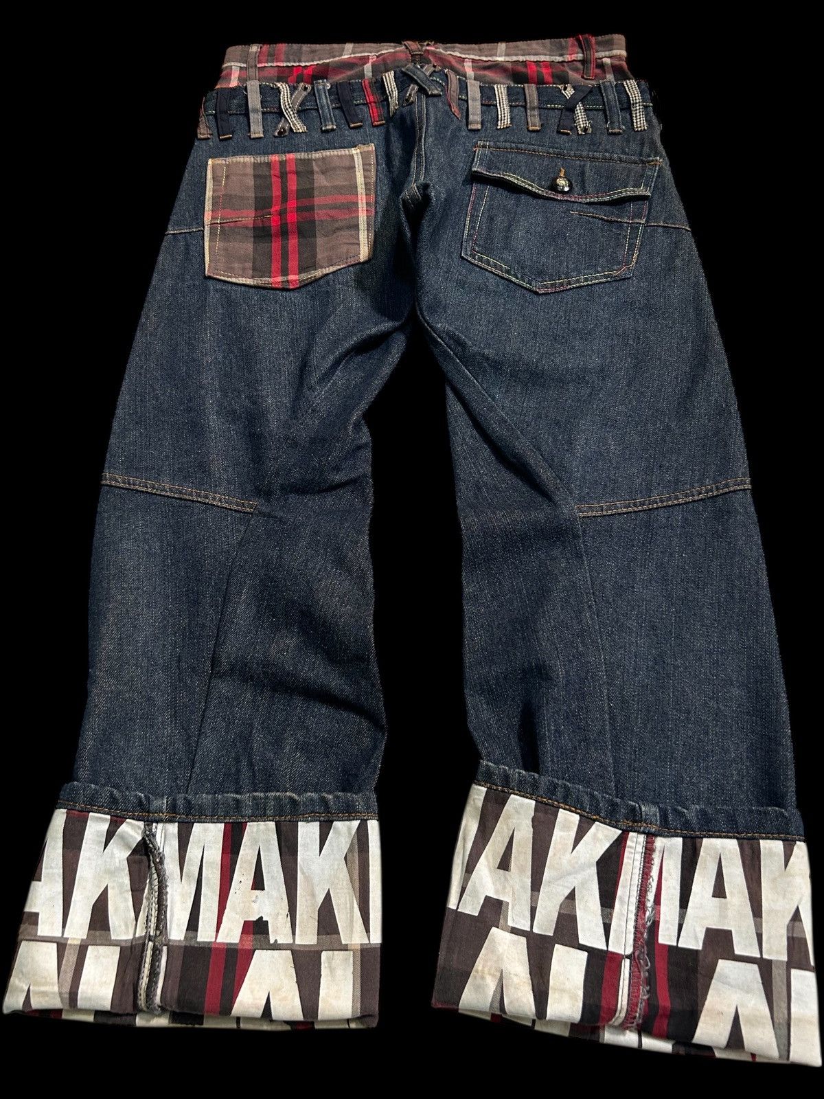 Japanese Brand × Kapital × Vintage DOUBLE WAIST JAPANESE PUNK GRUNGE STYLE DENIM JEANS Size US 32 / EU 48 - 1 Thumbnail