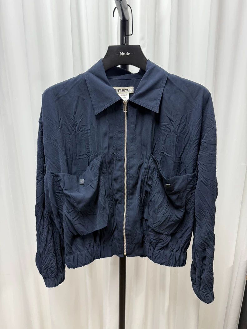 Issey Miyake Issey Miyake Pleated Smooth Double Pocket Jacket Size L / US 10 / IT 46 - 1 Thumbnail