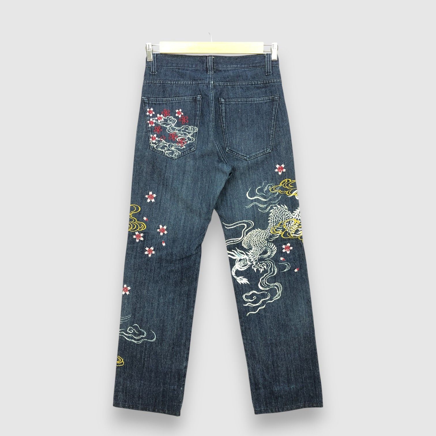 Japanese Brand Vintage Vomanie Japan Jeans Dragon Sukajan Designer Denim Size US 30 / EU 46 - 2 Thumbnail