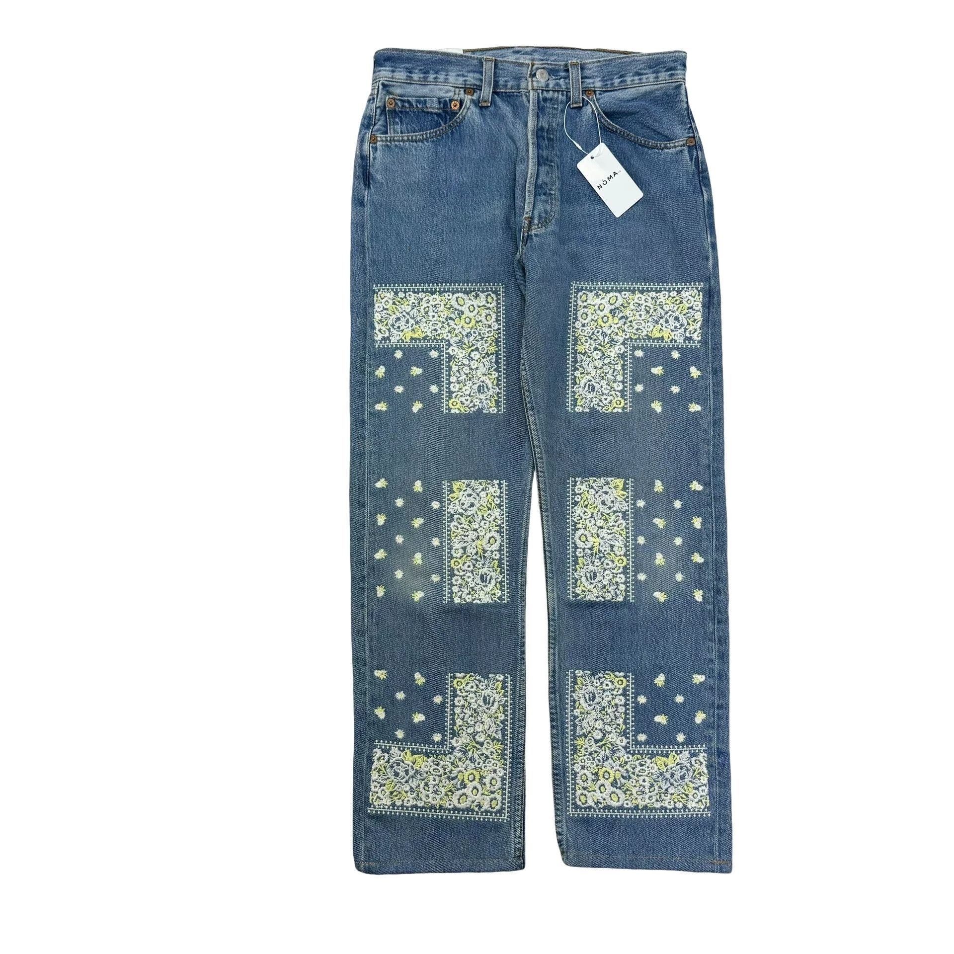 NOMA t.d NOMA t.d. Floral Embroidery Upcycled Denim Jeans Size M Size US 32 / EU 48 - 1 Thumbnail