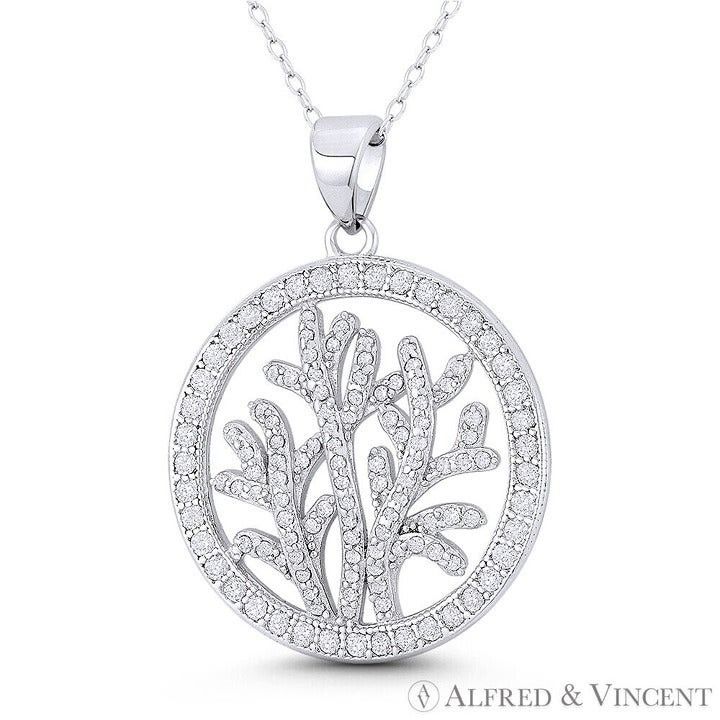 Other Seaweed Ocean Plantlife CZ Crystal Sterling Silver Pendant Size ONE SIZE - 1 Preview