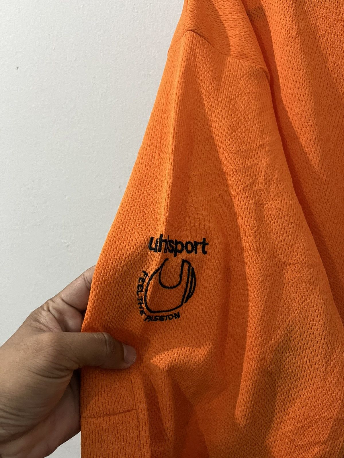 Vintage Vintage 80s UHLSPORT ITALY FEEL THE PASSION NUMBER 1 JERSEY Size US L / EU 52-54 / 3 - 3 Thumbnail