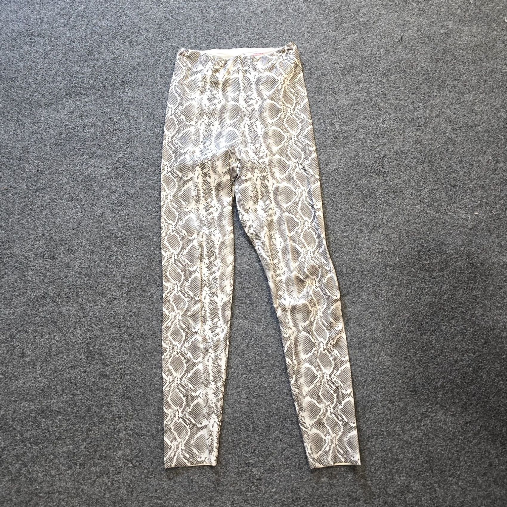 Commando Commando Pants Womens XS Gray Snakeskin Vegan Leather Skinny Stretch Casual Size 26" / US 2 / IT 38 - 2 Thumbnail