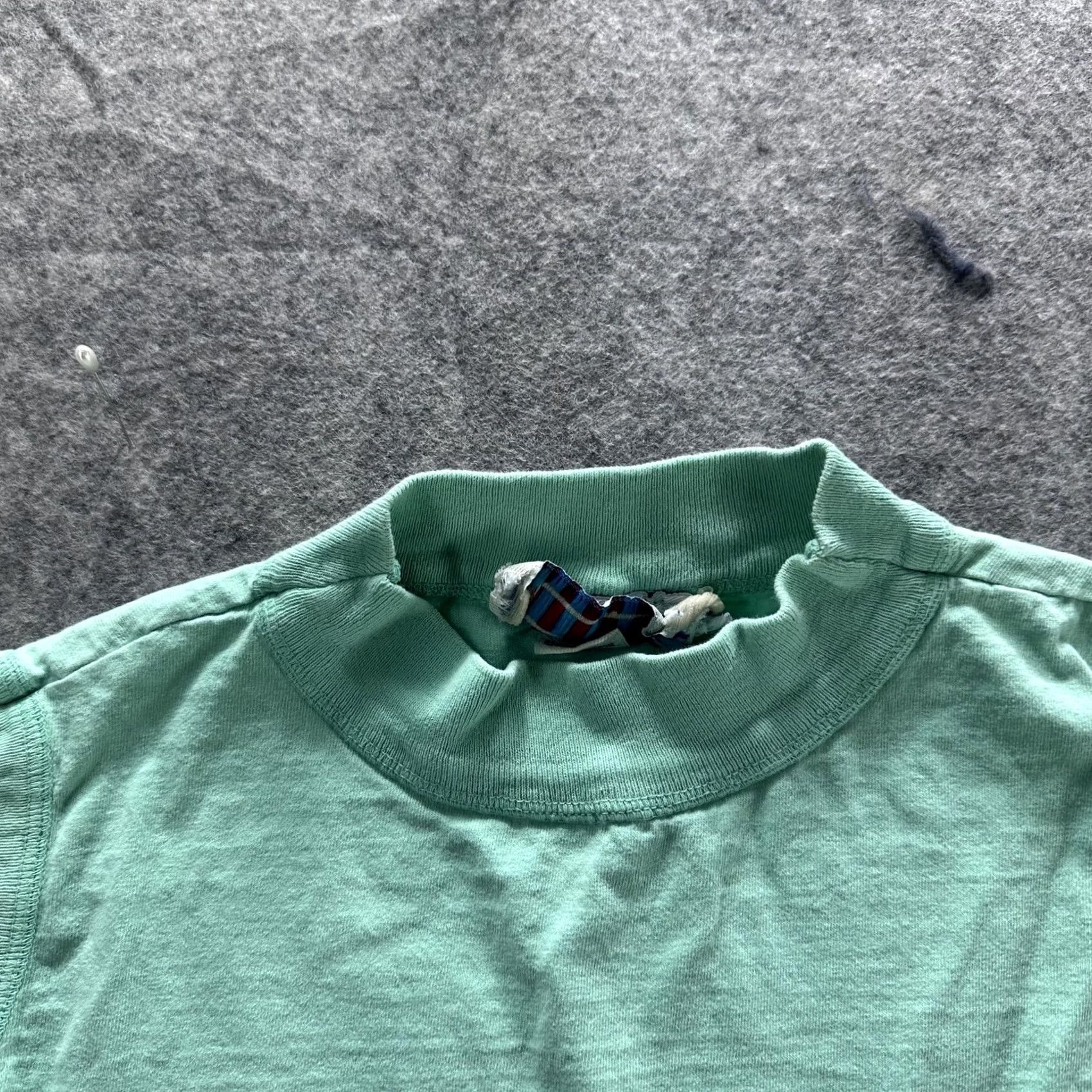Vintage VINTAGE Mixed Blue Shirt Mens M Green Sleeveless Mock Neck Pocket Tee Cotton Size US M / EU 48-50 / 2 - 3 Thumbnail