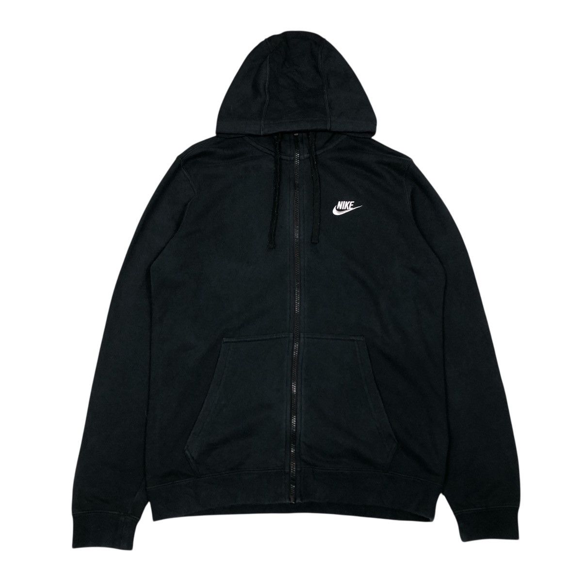 Nike 📌Rich Black Zipper Hoodie Jacket Nike Small Pony Size US M / EU 48-50 / 2 - 1 Thumbnail