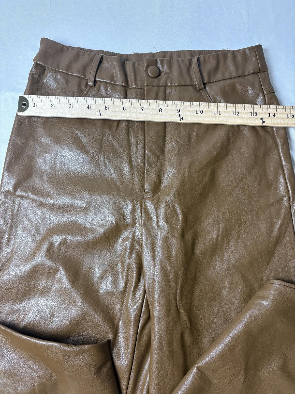 Other Faux brown leather pants fits Size 4-6 Size 27" / US 4 / IT 40 - 4 Thumbnail
