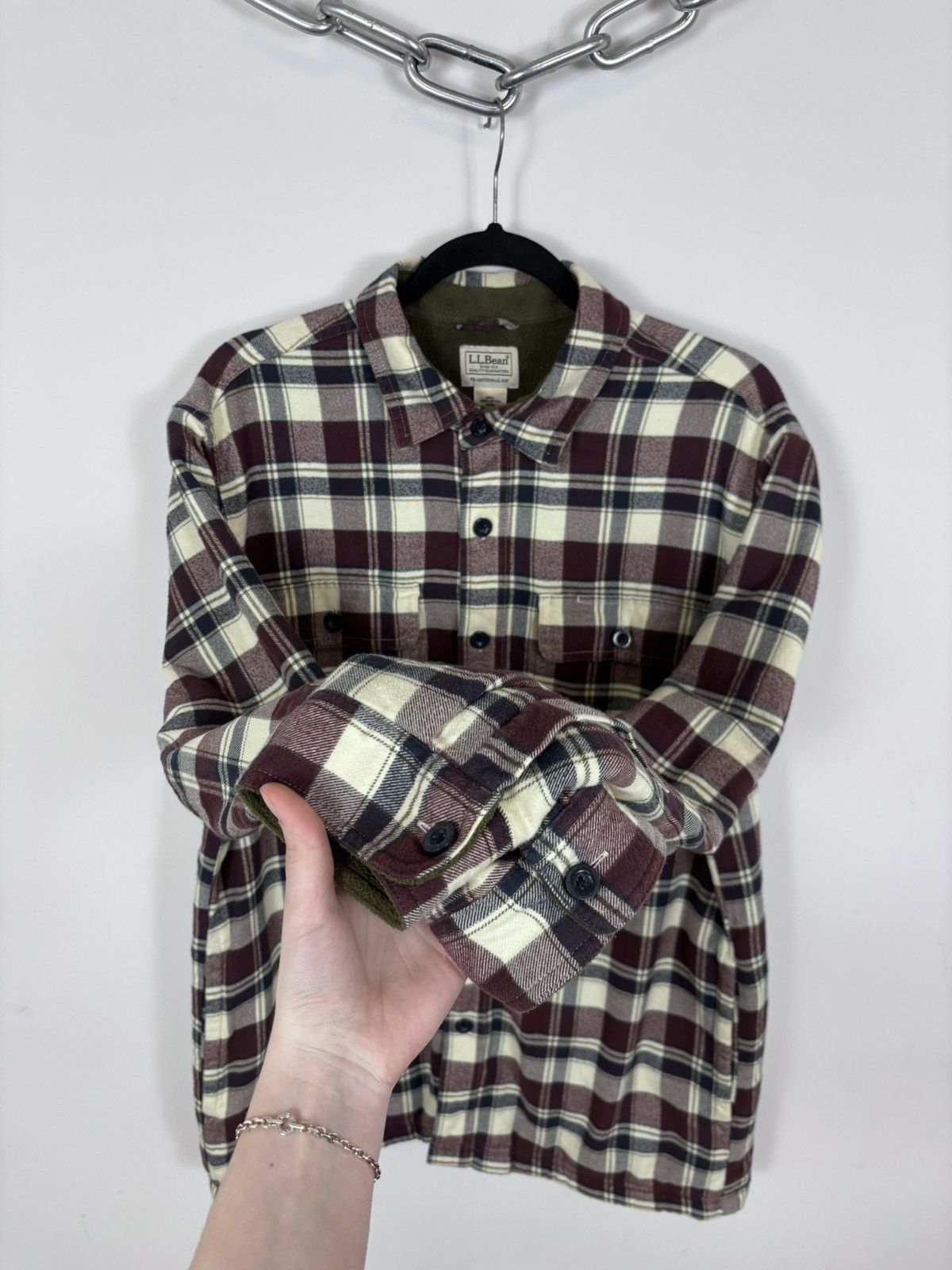 L.L. Bean L.L. Bean Vintage Plaid Check Fleece Lined Flannel Shirt Size US M / EU 48-50 / 2 - 8 Thumbnail