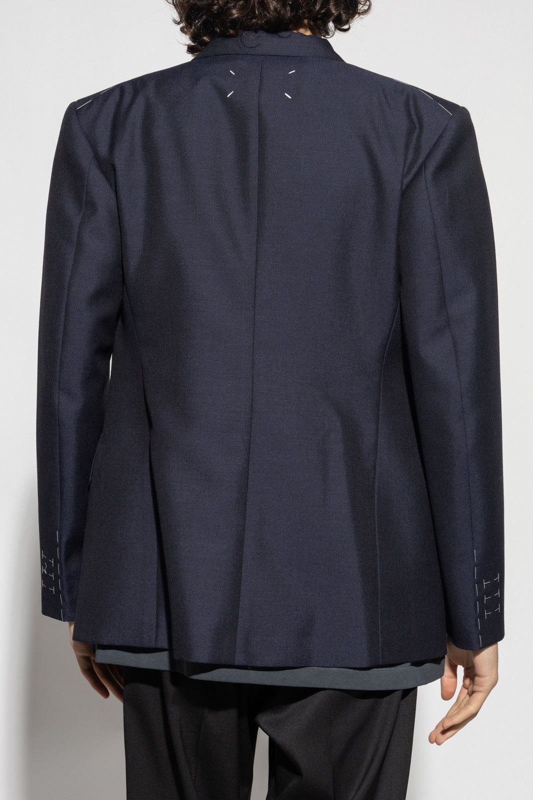 Maison Margiela NEW Sartorial Line Navy Mohair Wool Blazer Jacket Stitch Size 42R - 5 Thumbnail