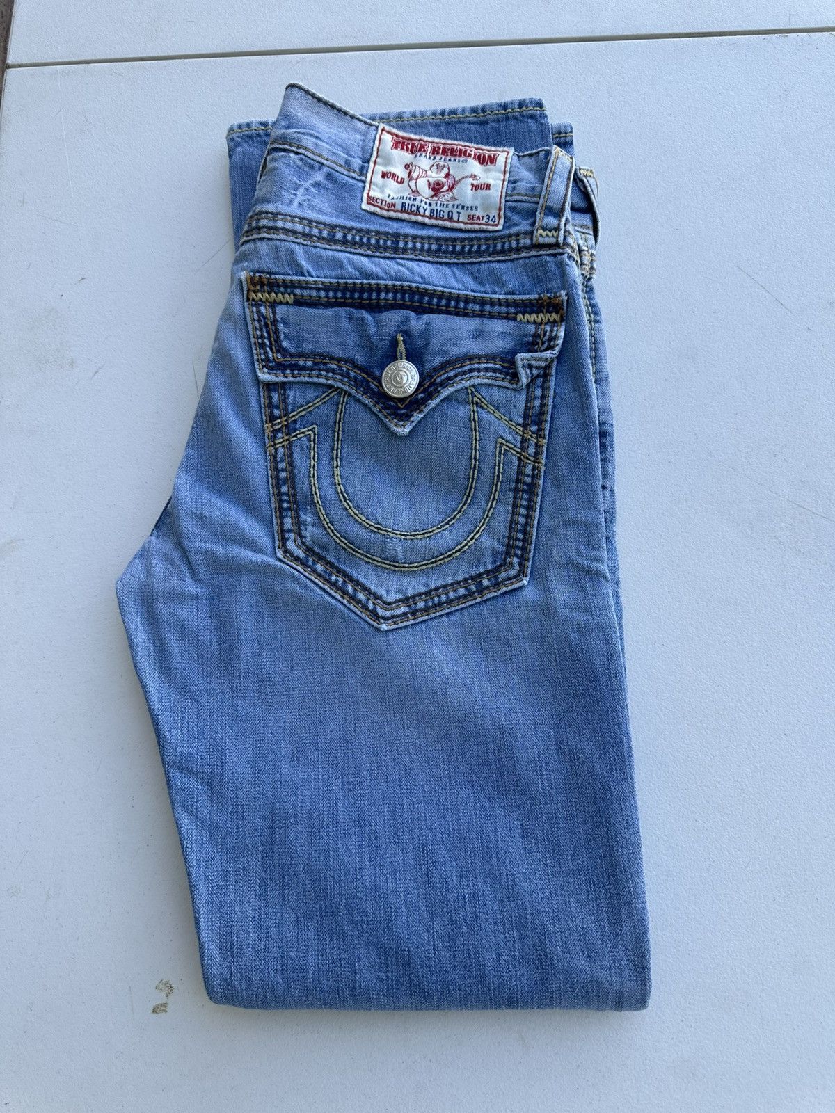 True Religion True Religion Ricky Big Q T jeans Size US 33 - 1 Thumbnail