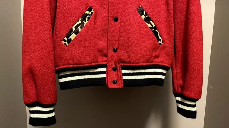 Saint Laurent Paris Saint Laurent Red Leopard Bomber Jacket- Size US M / EU 48-50 / 2 - 5 Thumbnail