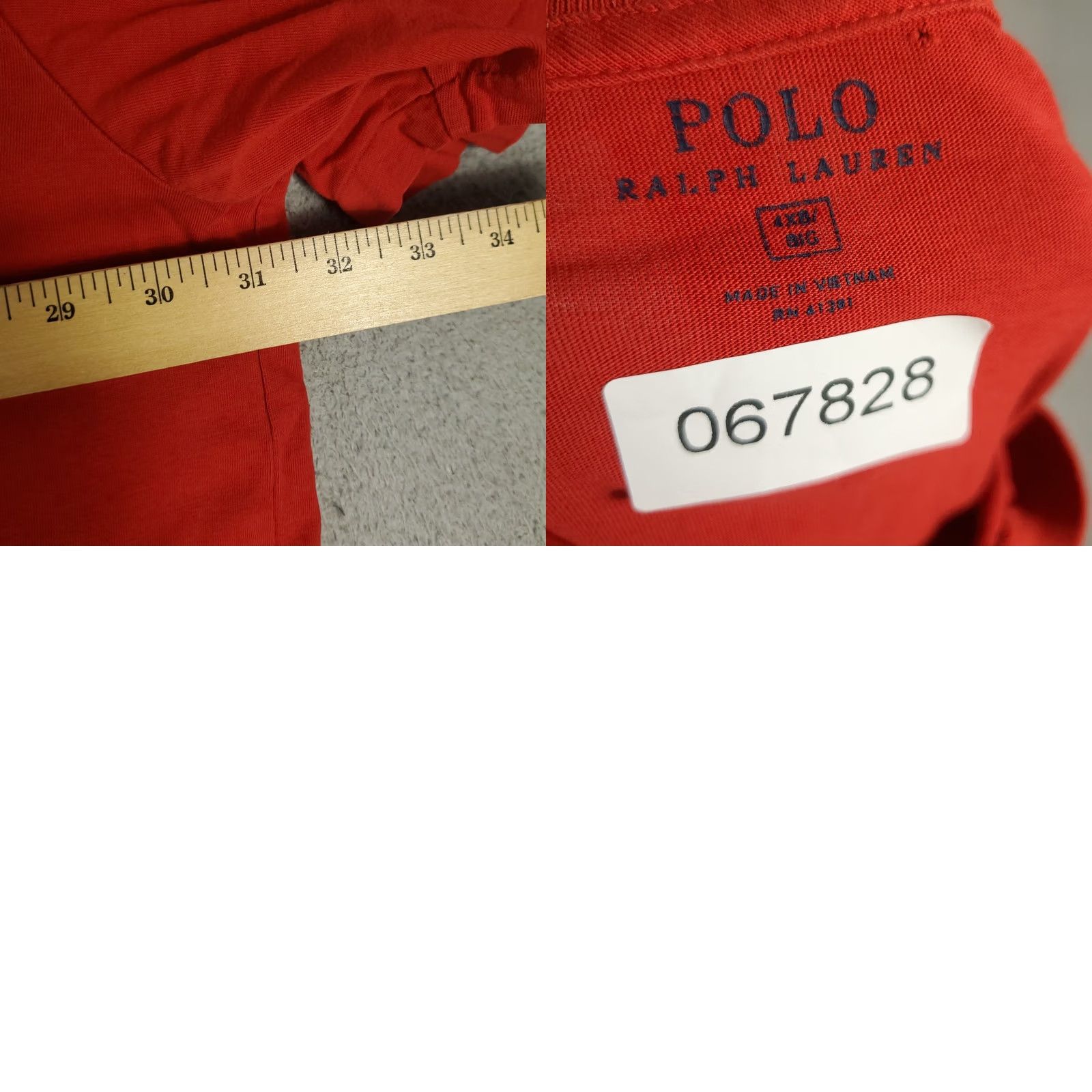 Ralph Lauren Ralph Lauren T Shirt Mens Big 4XB Red V Neck Pony Casual Short Sleeve Crew Neck Logo Vintage No Size US XXL / EU 58 / 5 - 8 Thumbnail